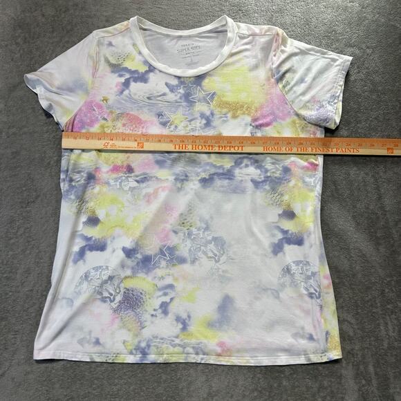 Torrid Super Soft Knits T Shirt Womens 2 18/20 Pastel Tie Dye Zodiac Celestial - Picture 5 of 7